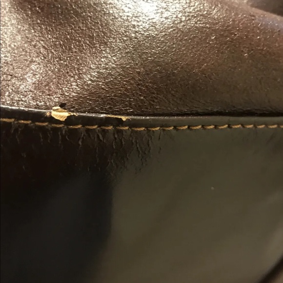 Cromia Women’s Brown Crocodile Embossed Leather Handbag Italy - Picture 5 of 12